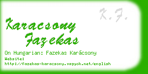 karacsony fazekas business card